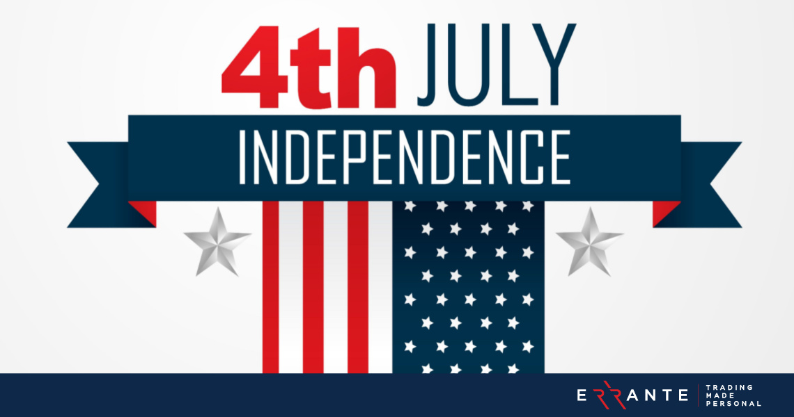 Errante US Independence Day Trading Schedule 2022
